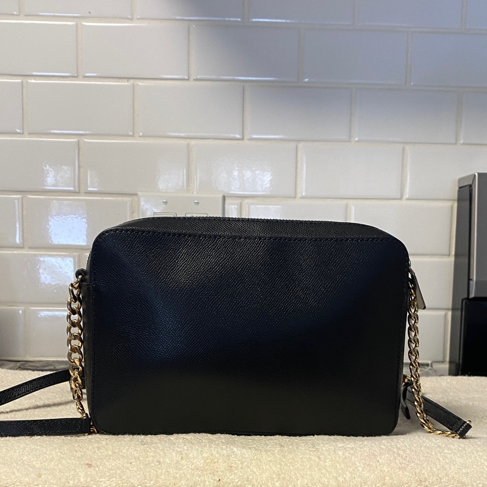 Michael Kors Black Crossbody Bag with Gold Accents - Picture 5 of 10